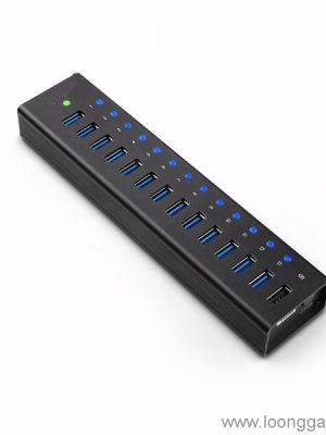 13 منفذ 12V 5A لوحة الوصل usb 3.0 مع محول الطاقة