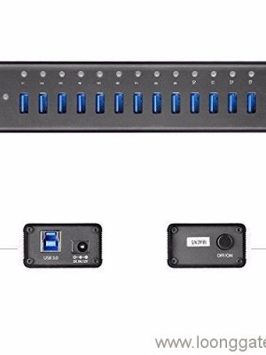 13 منفذ 12V 5A لوحة الوصل usb 3.0 مع محول الطاقة - الصورة 4