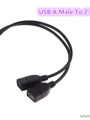 2 female 1 male usb extension cable
