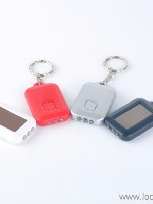 3 LED Solar Flashlight With Keychain - Image 3
