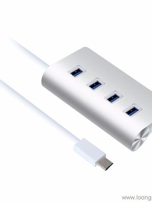 4-port type c usb 3.0 hub aluminum usb hub