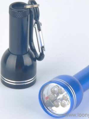 អាលុយមីញ៉ូម 6 ពិល LED ជាមួយ Carabiner