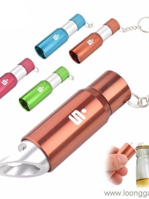 Aluminum LED Keychain Flashlight With Bottle Opener - Image 3