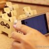 Carved Wood Animal Phone Holder