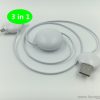 flat retractable 3 in 1 usb cable
