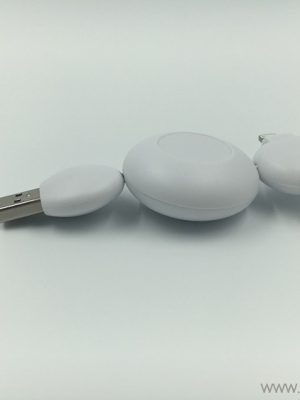 flat retractable 3 in 1 usb cable