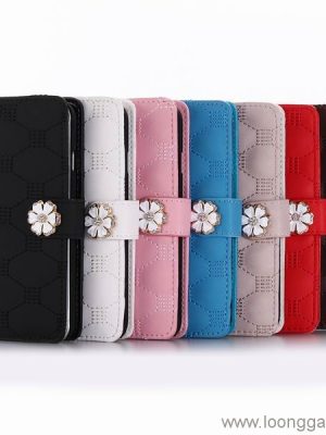 Flowers Flip Wallet Stand Cover Phone Cases