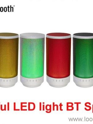 Functional Color Round Bluetooth Speaker with LED Light - Image 3