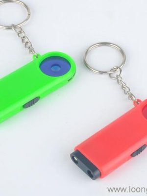 Led Flash High Beam Torch Light Bulb Keychain