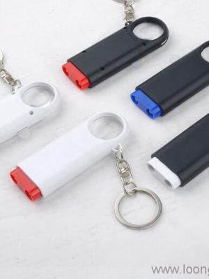 Led Keychain Flash Light With Magnifier