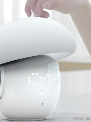LED Light Mushroom Mobile Phones External Bluetooth Speaker