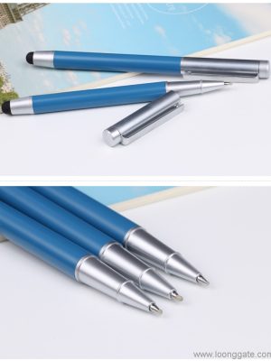 metal screen touch pen with soft stylus