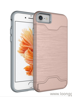 Metal Wire Drawing For Iphone 6/7 Case With Card Slot