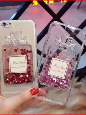 Perfume Bottle Sequins Glitter Case - Image 3