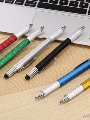 Plastic Multifunctional Tool Pen with level and screwdriver