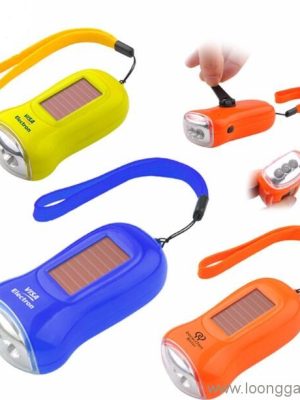 Solar Powered 3 LED Flashlight
