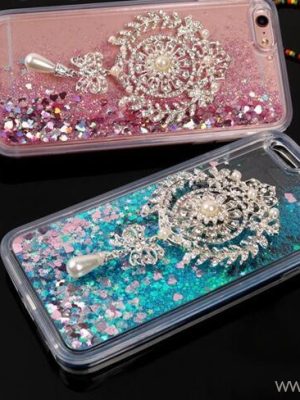 Transparent TPU Flowing Liquid Glitter Sand Phone Cover