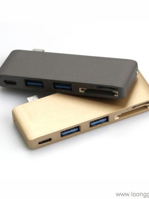 usb tipo c 3.1 hub con lector de tarxetas