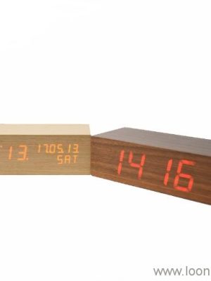 Wooden Clock LED USB Bluetooth Speaker