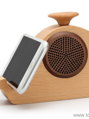 Wooden Mobile Phone Holder Bluetooth Speaker - Image 5