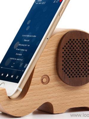 Wooden Mobile Phone Holder Bluetooth Speaker - Image 6