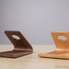 Walnut and Birch Wood Phone Holder