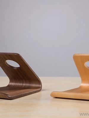 wooden phone holder