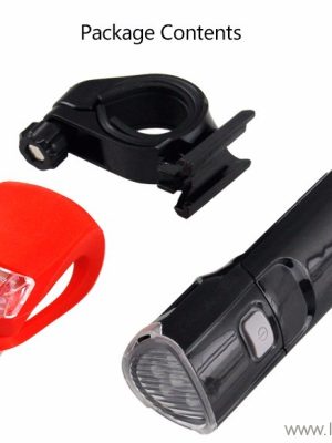 Bike Bicycle Light Set With Front And Rear Led Bike Light