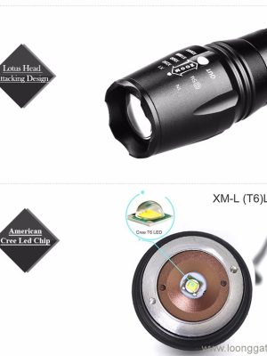 Long Distance Aluminum Outdoors Super Bright LED Flashlight - Image 2