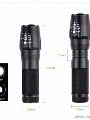 Long Distance Aluminum Outdoors Super Bright LED Flashlight - Image 1