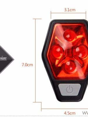 rechargeable LED waterproof bicycle rear light - Image 4